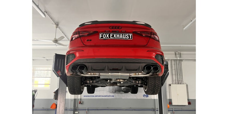 Audi S3 Limousine - Fox Duplex Performance Auspuff Anlage ab OPF Ø 76mm