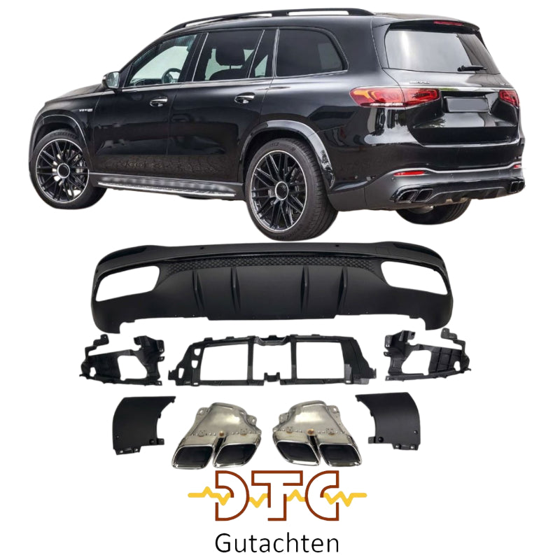 Mercedes GLS X167 Diffusor + Auspuffblenden 2X2 (Chrom)