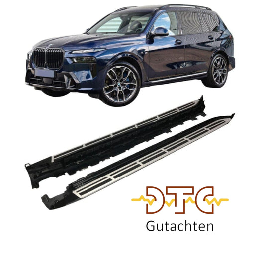BMW X7 G07 Alu Trittbretter – mit Anti-Rutsch Gummileisten