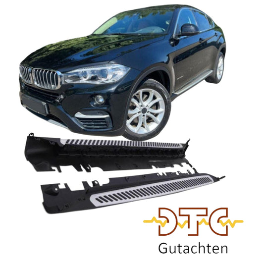 BMW X6 F16 Alu Trittbretter – mit Anti-Rutsch Gummileisten