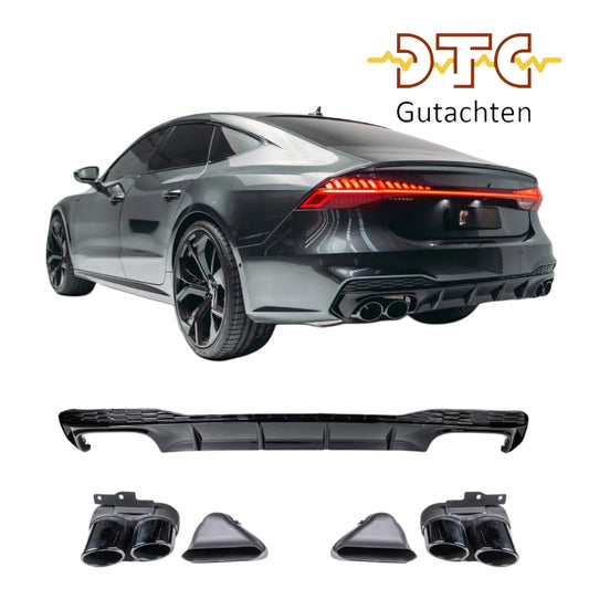 Audi A7 S-Line - Heck Diffusor + Auspuffblenden