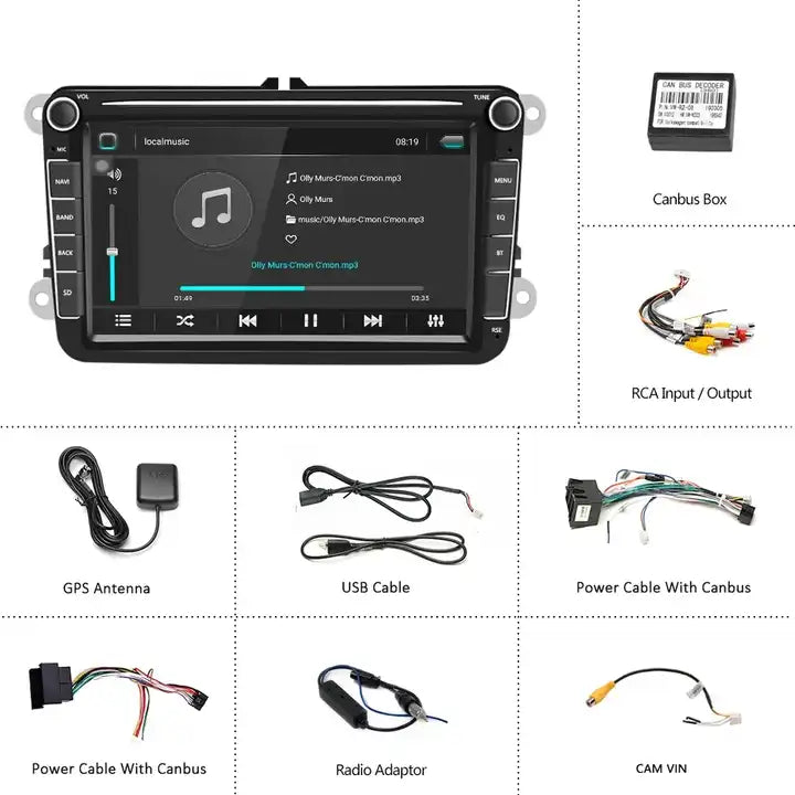 Android 12 VW Autoradio: 2-DIN, GPS, WLAN - RSHOP