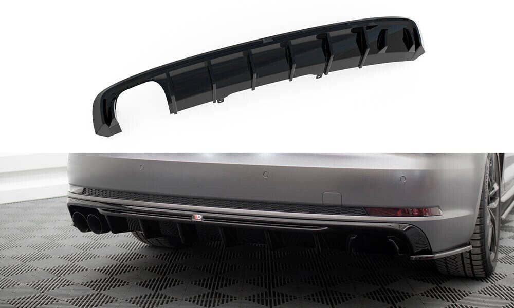 Audi A4 B9 S-Line Limousine Heck Diffusor V.1 OO- Maxton Design