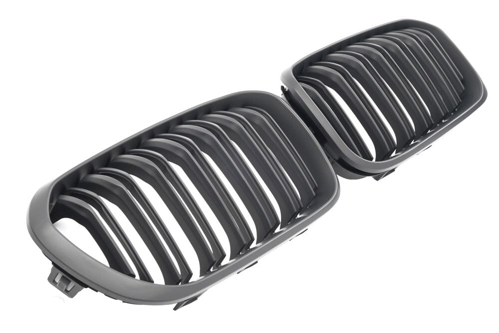 BMW 1ER F20 F21 AB 15 KÜHLERGRILL DOPPELSTEG MATT SCHWARZ - RSHOP