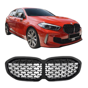 BMW 1ER F40 F41 KÜHLERGRILL DIAMANT GLANZ SCHWARZ - RSHOP