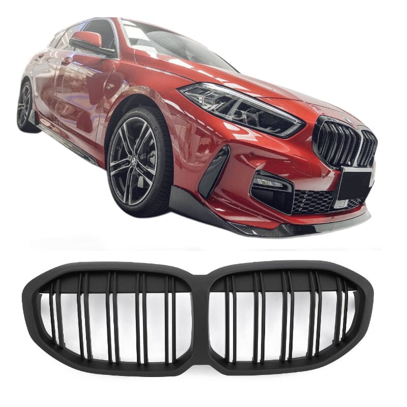 BMW 1ER F40 F41 KÜHLERGRILL DOPPELSTEG MATT SCHWARZ - RSHOP