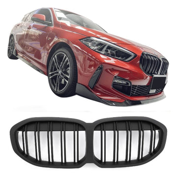 BMW 1ER F40 F41 KÜHLERGRILL DOPPELSTEG MATT SCHWARZ - RSHOP