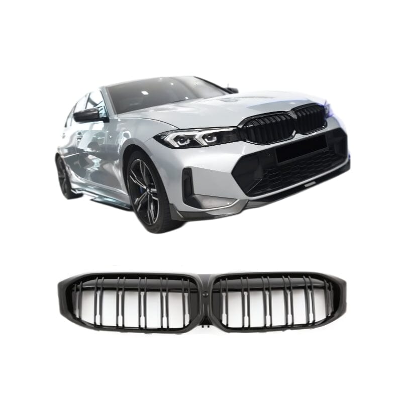 BMW 3ER G20 G21 LCI AB 07/2022 KÜHLERGRILL DOPPELSTEG GLANZ SCHWARZ - RSHOP
