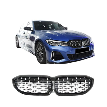 BMW 3ER G20 G21 vor-LCI KÜHLERGRILL GRILL DIAMANT CHROM SCHWARZ - RSHOP