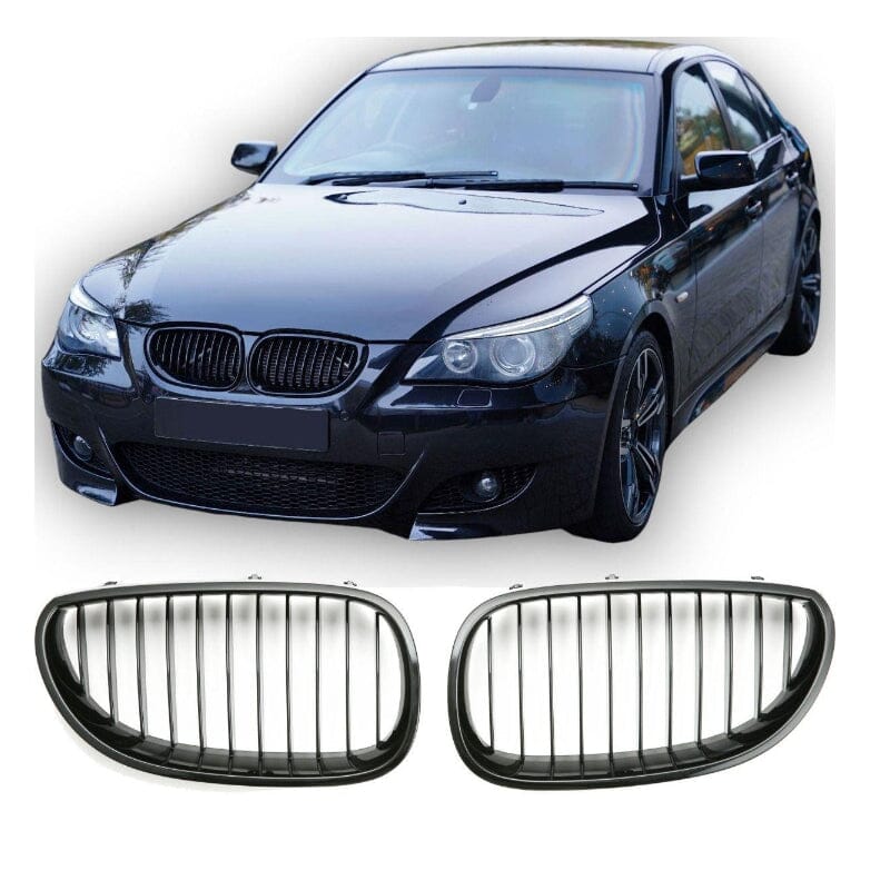 BMW 5er E60 E61 Kühlergrill Einzelsteg – Glanz Schwarz RS