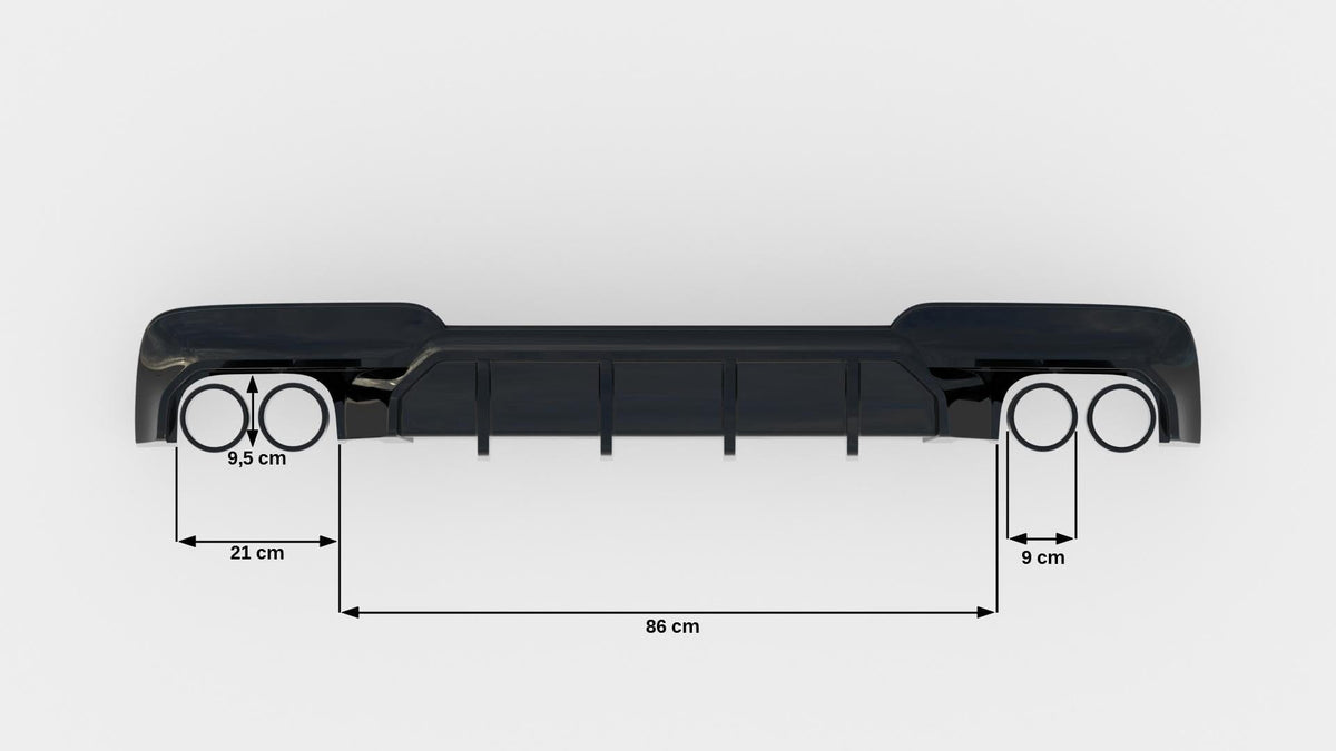 BMW 5er F11 - Heck Diffusor OO-OO V.2 Maxton Design