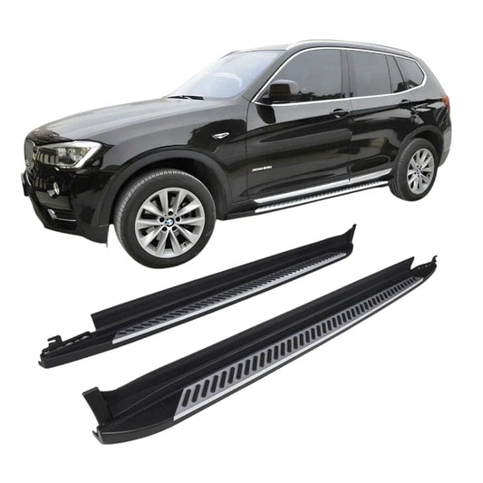 BMW X3 F25 Alu Trittbretter – mit Anti-Rutsch Gummileisten BST