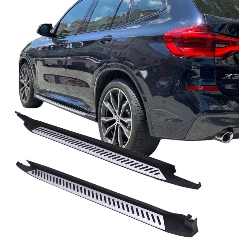 BMW X4 G02 Alu Trittbretter – mit Anti-Rutsch Gummileisten BST