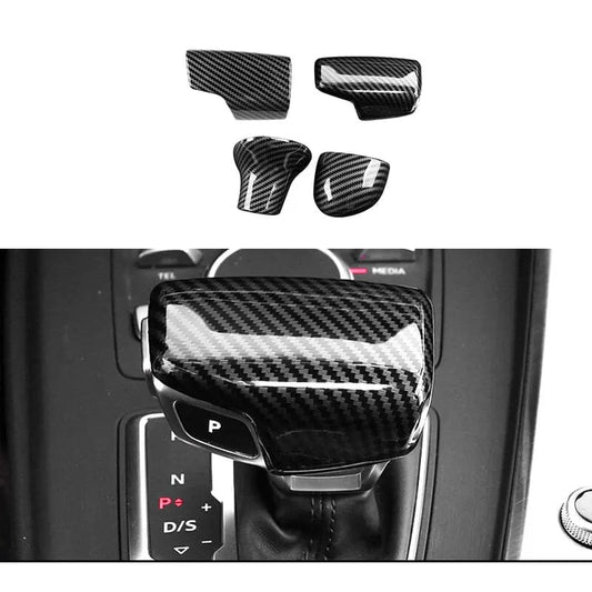 Carbon Getriebe-Schaltknopf Abdeckung für Audi A4 B8/B9, A5, A6 C7/C8, A7, Q3, Q5, Q7 - Premium Getriebehalserschutz Autozubehör - RSHOP