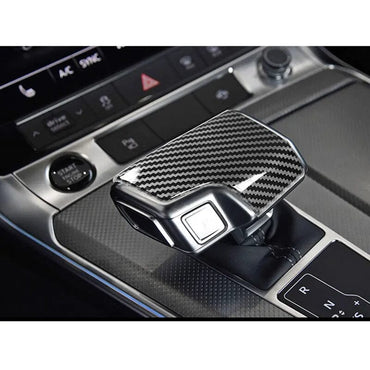 Carbon Getriebe-Schaltknopf Abdeckung für Audi A4 B8/B9, A5, A6 C7/C8, A7, Q3, Q5, Q7 - Premium Getriebehalserschutz Autozubehör - RSHOP