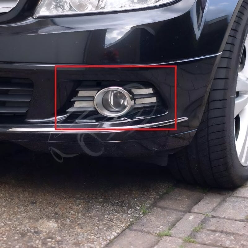 Chromrahmen NSW Nebelscheinwerfer Blenden für Mercedes W204 C-Klasse RSHOP