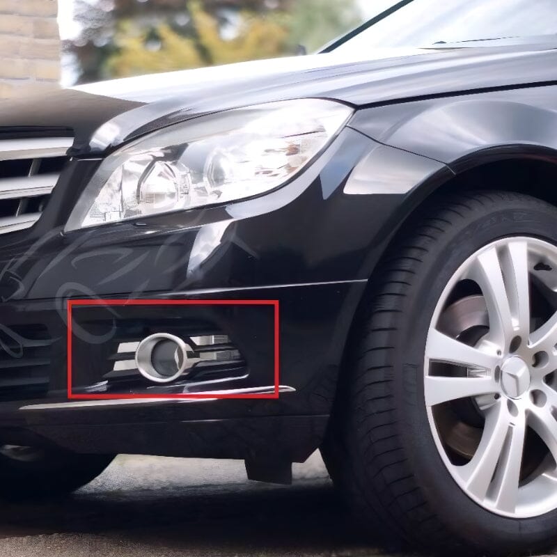 Chromrahmen NSW Nebelscheinwerfer Blenden für Mercedes W204 C-Klasse RSHOP