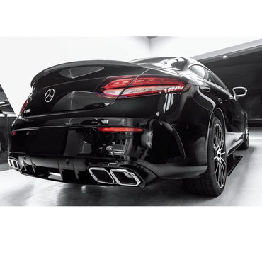 Diffusor+ Auspuffblenden 2x2 (Chrom) AMG Optik für Mercedes C-Klasse A205 C205 RSHOP