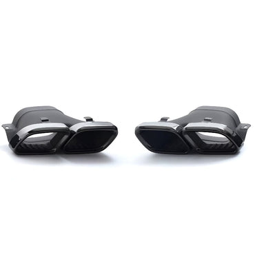 Diffusor+ Auspuffblenden 2x2 (Schwarz) AMG Optik für Mercedes C-Klasse A205 C205 RSHOP