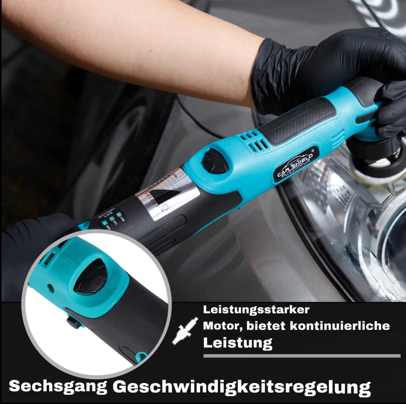 Kabelloser Mini Autopolierer, Orbital Poliermaschine für die Autopflege und Detailing - RSHOP