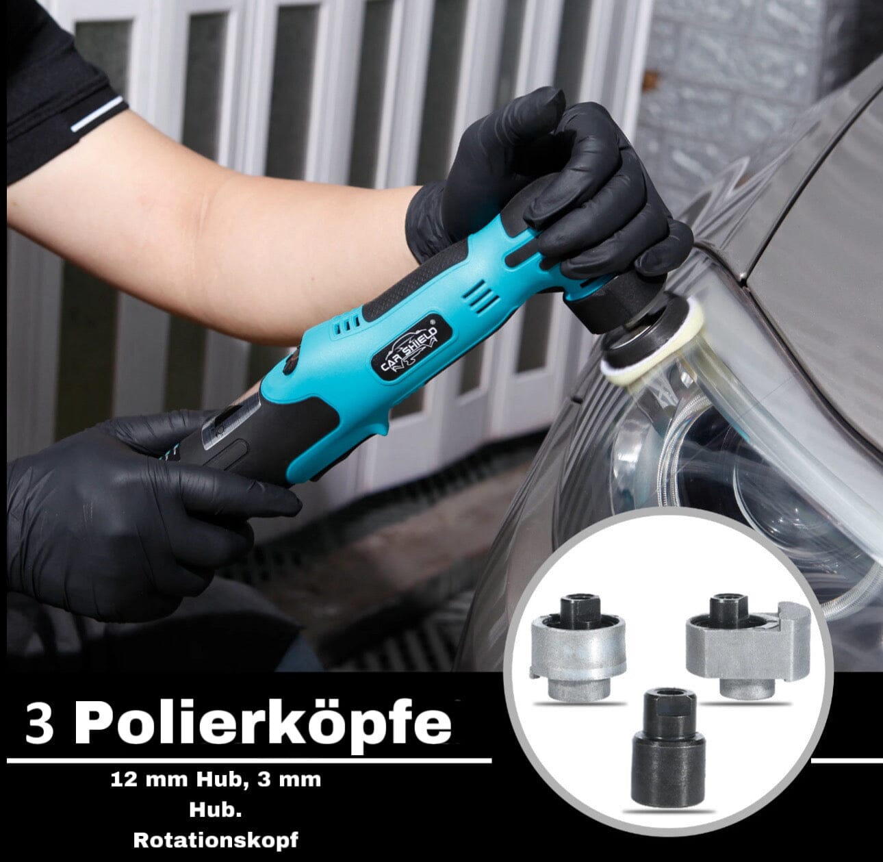 Kabelloser Mini Autopolierer, Orbital Poliermaschine für die Autopflege und Detailing - RSHOP