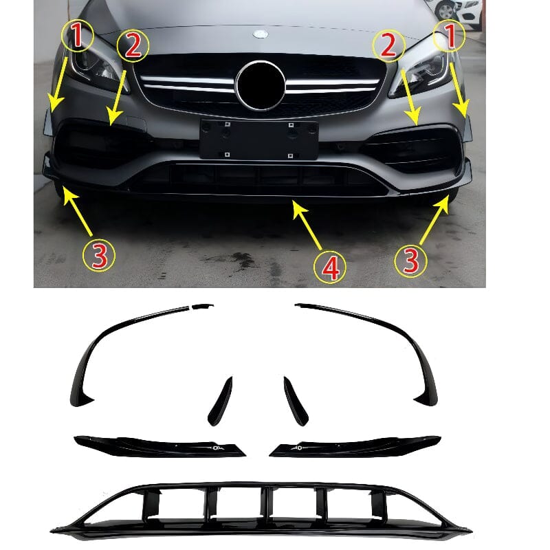 Mercedes A-Klasse W176 Facelift Frontspoiler RSHOP
