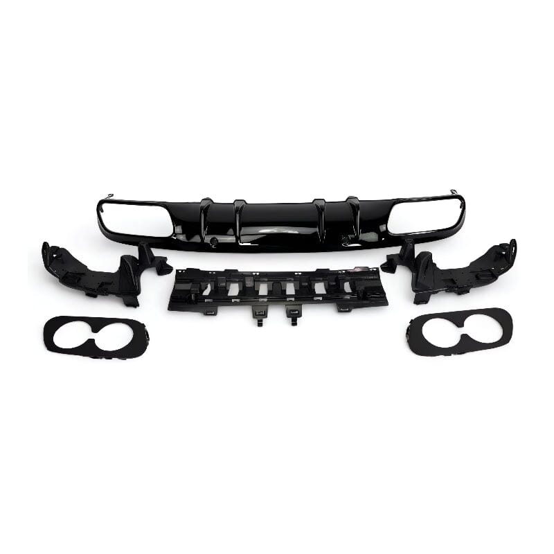 Mercedes C-Klasse W205 C205 A205 Diffusor + Auspuffblenden (Schwarz) RSHOP