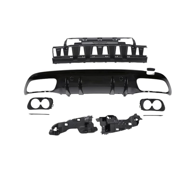 Mercedes C-Klasse W205 S205 Diffusor + Auspuffblenden (Schwarz) RSHOP