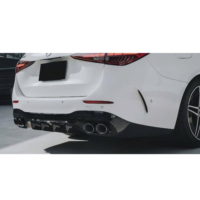 Mercedes C-Klasse W206 S206 Diffusor + Auspuffblenden (Schwarz) RSHOP