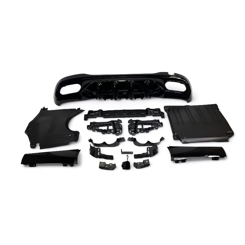 Mercedes C-Klasse W206 S206 Diffusor + Auspuffblenden (Schwarz) RSHOP