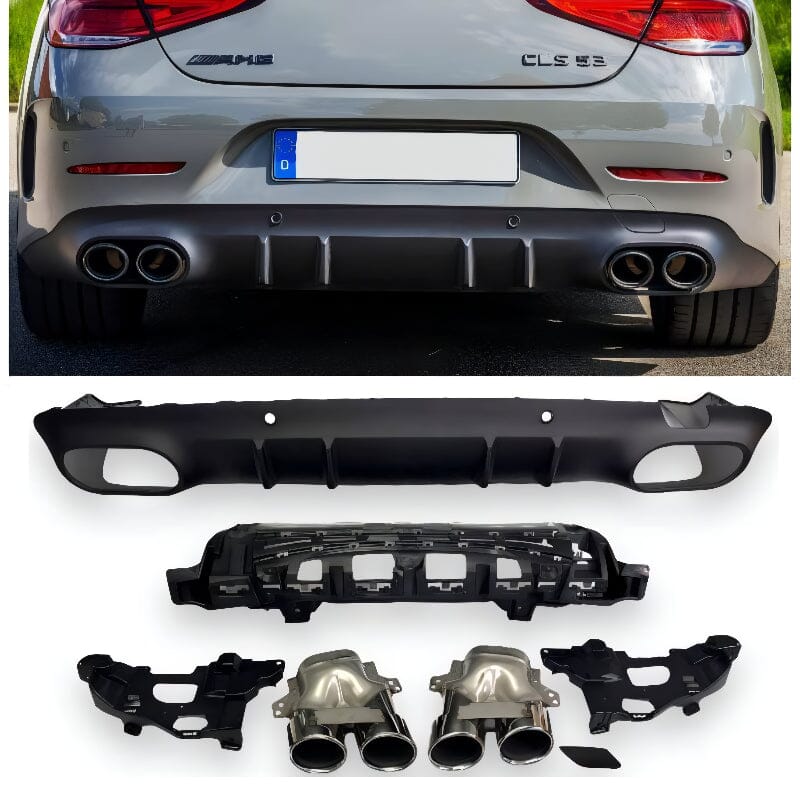 Mercedes CLS C257 Diffusor + Auspuffblenden 2X2 (Chrom) RSHOP