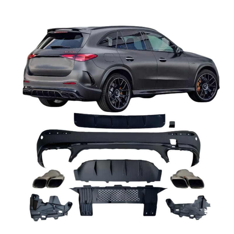 Mercedes GLC X254 AMG Line 63 AMG Style Heckdiffusor Chrom RSHOP