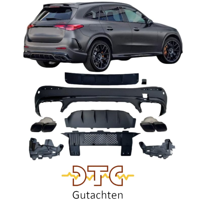 Mercedes GLC X254 AMG Line 63 AMG Style Heckdiffusor Schwarz BestTuning