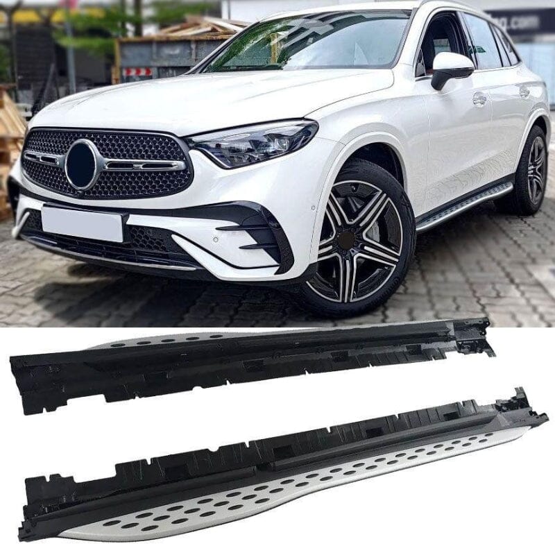 Mercedes GLC X254 C254 Alu Trittbretter (Side Steps) mit Anti-Rutsch Noppen RS
