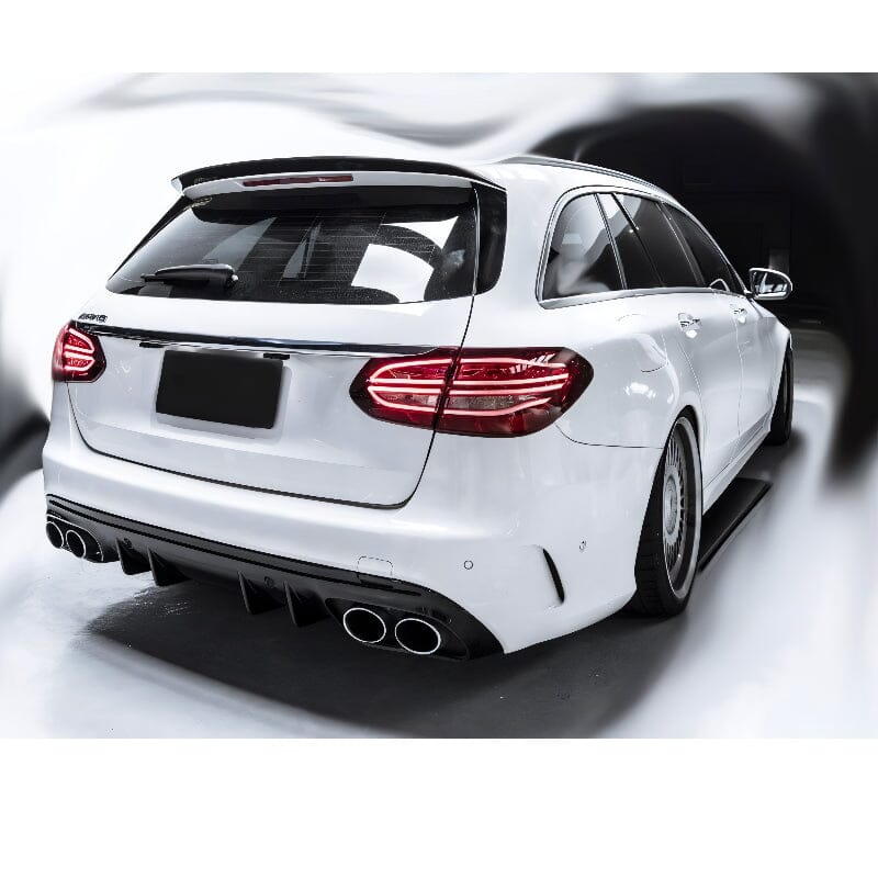 Mercedes W205 S205 Diffusor + Auspuffblenden (Chrom) RSHOP