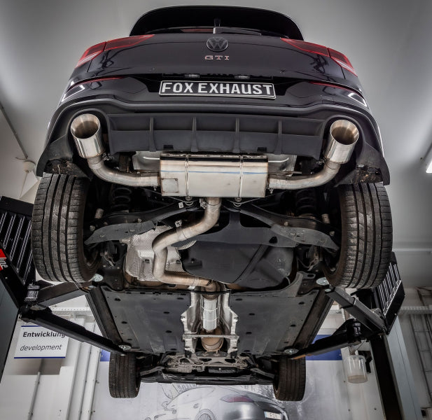 VW Golf 8 GTI Clubsport - Fox Duplex Performance Auspuff Anlage ab OPF Ø 80mm