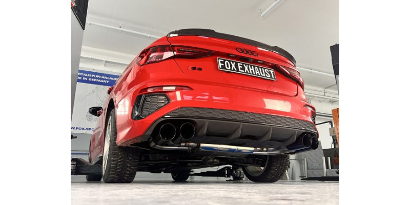 Audi S3 Limousine - Fox Duplex Performance Auspuff Anlage ab OPF Ø 76mm