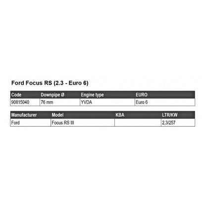 FORD FOCUS RS - HJS DOWNPIPE MIT SPORT-KATALYSATOR