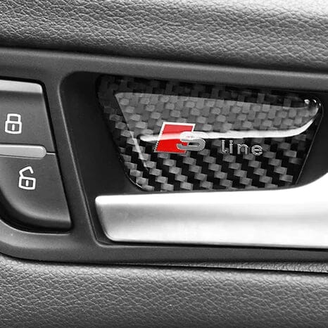 4-teiliges Carbon-Innen-Türschüssel-Patch Dekorationsabdeckungs-Trim Set - Auto Styling Aufkleber für Audi A4/A5 - RSHOP