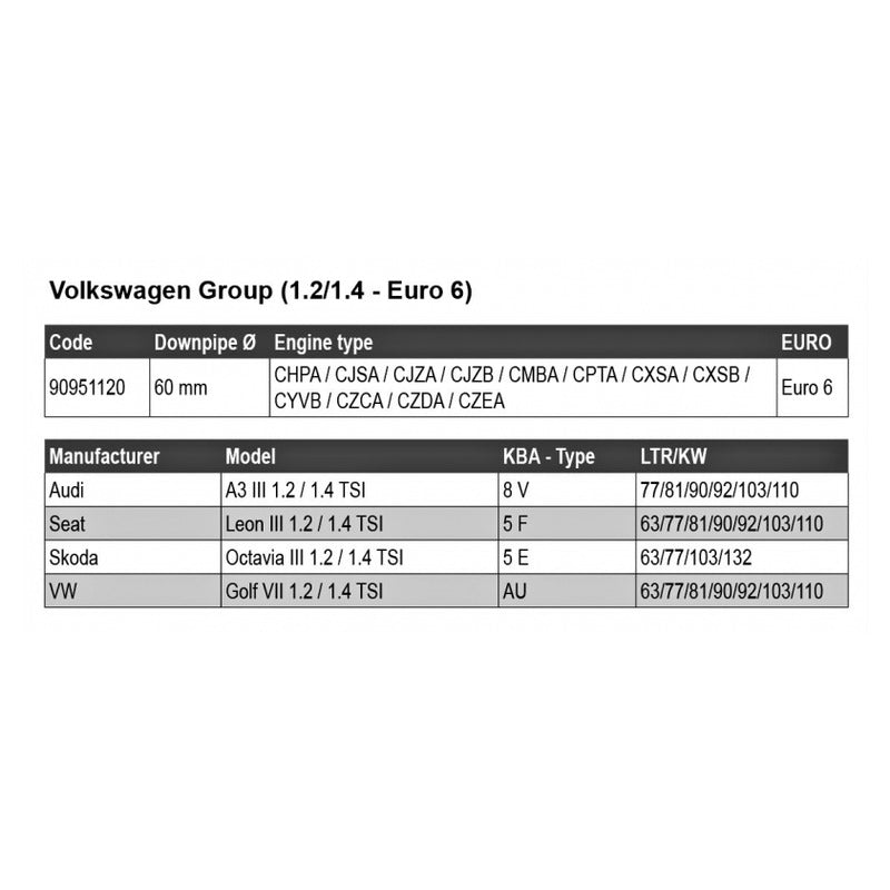 VW GOLF 7 - HJS DOWNPIPE MIT 200 ZELLEN SPORT KATALYSATOR