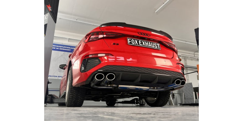 Audi S3 Limousine - Fox Duplex Performance Auspuff Anlage ab OPF Ø 76mm