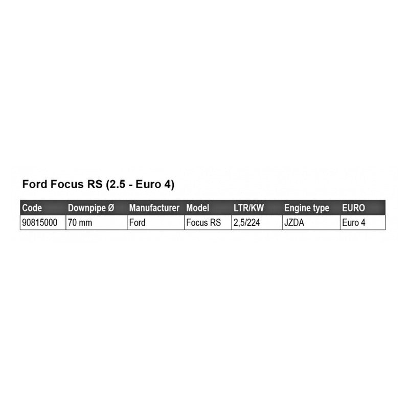 FORD FOCUS RS - HJS DOWNPIPE MIT SPORT-KATALYSATOR