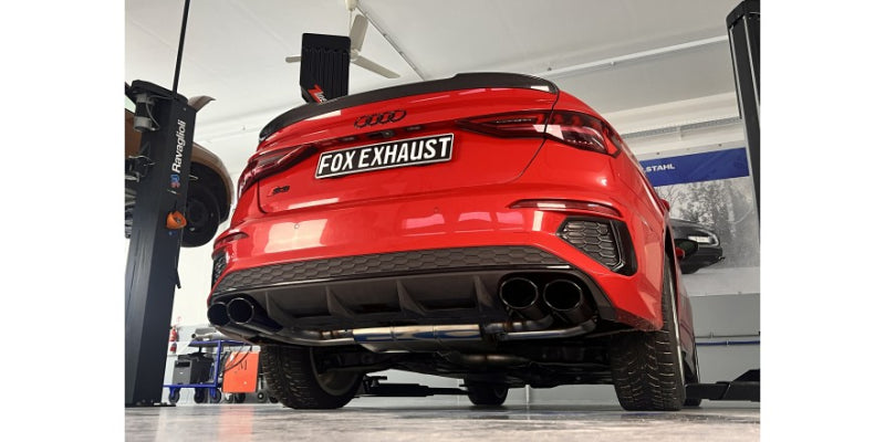 Audi S3 Limousine - Fox Duplex Performance Auspuff Anlage ab OPF Ø 76mm