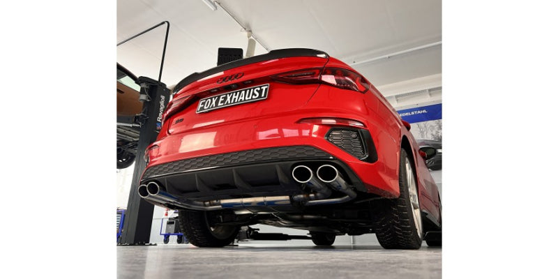 Audi S3 Limousine - Fox Duplex Performance Auspuff Anlage ab OPF Ø 76mm