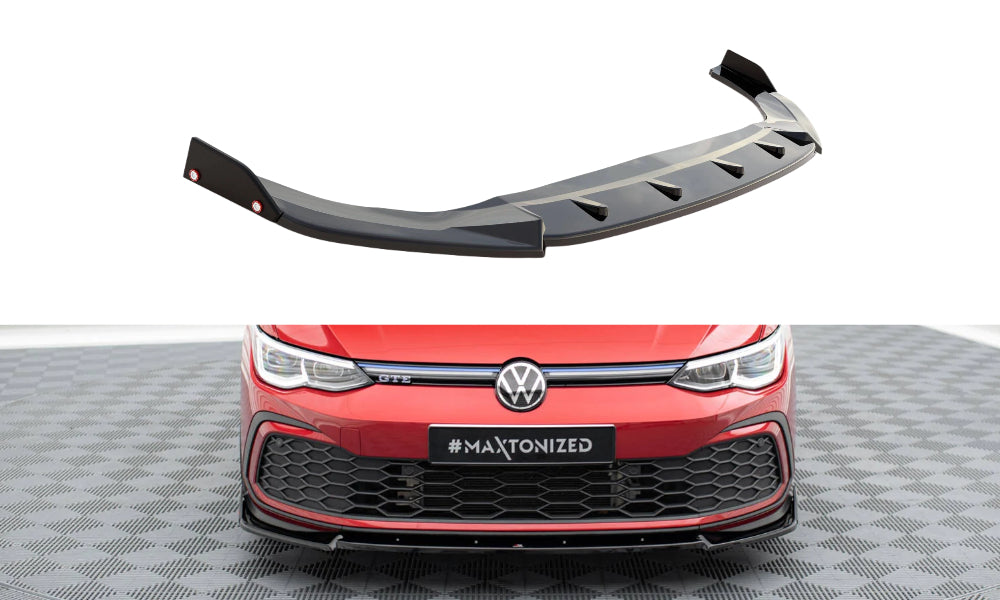 VW Golf 8 - Frontspoiler - Frontlippe V.3 + Flaps
