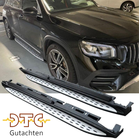 Mercedes GLB X247 Alu Trittbretter (Side Steps) mit Anti-Rutsch Noppen