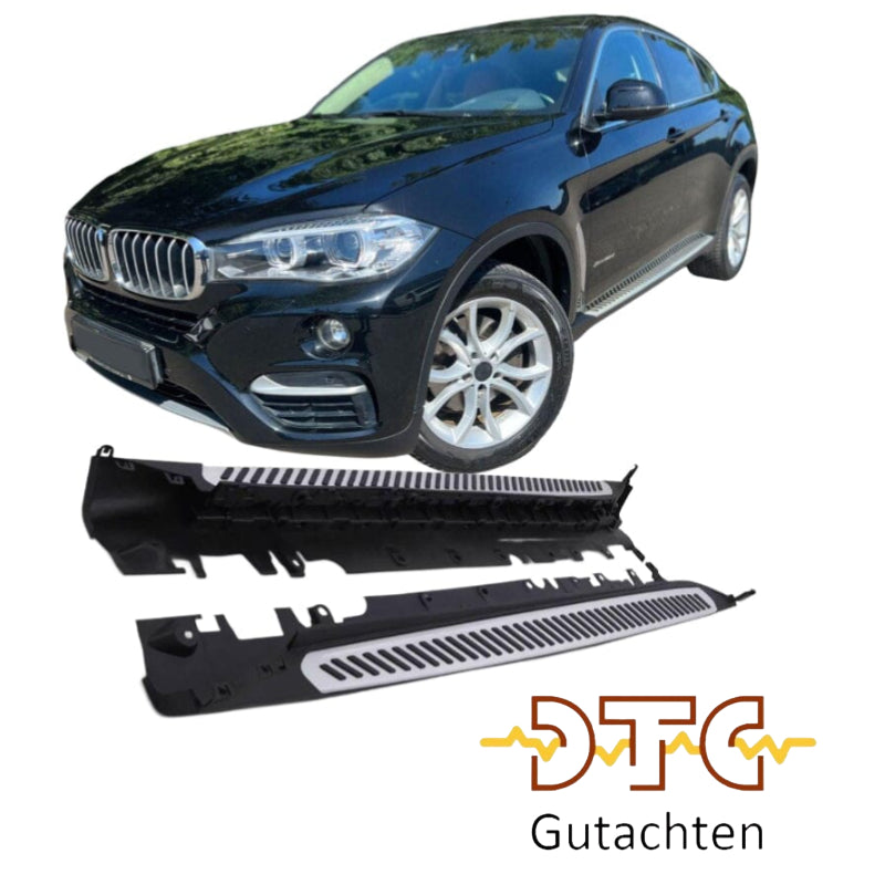 BMW X6 F16 Alu Trittbretter – mit Anti-Rutsch Gummileisten