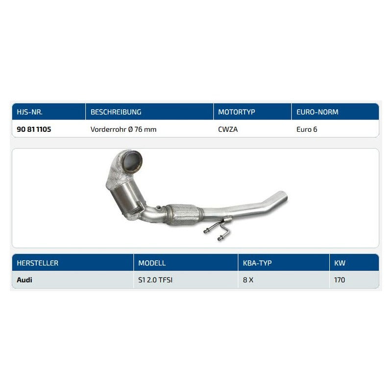 AUDI S1 - DOWNPIPE MIT SPORT-KATALYSATOR