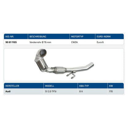 AUDI S1 - DOWNPIPE MIT SPORT-KATALYSATOR