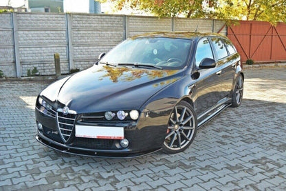 ALFA ROMEO 159 Frontspoiler V.2 Schwarz Glanz Maxton Design 